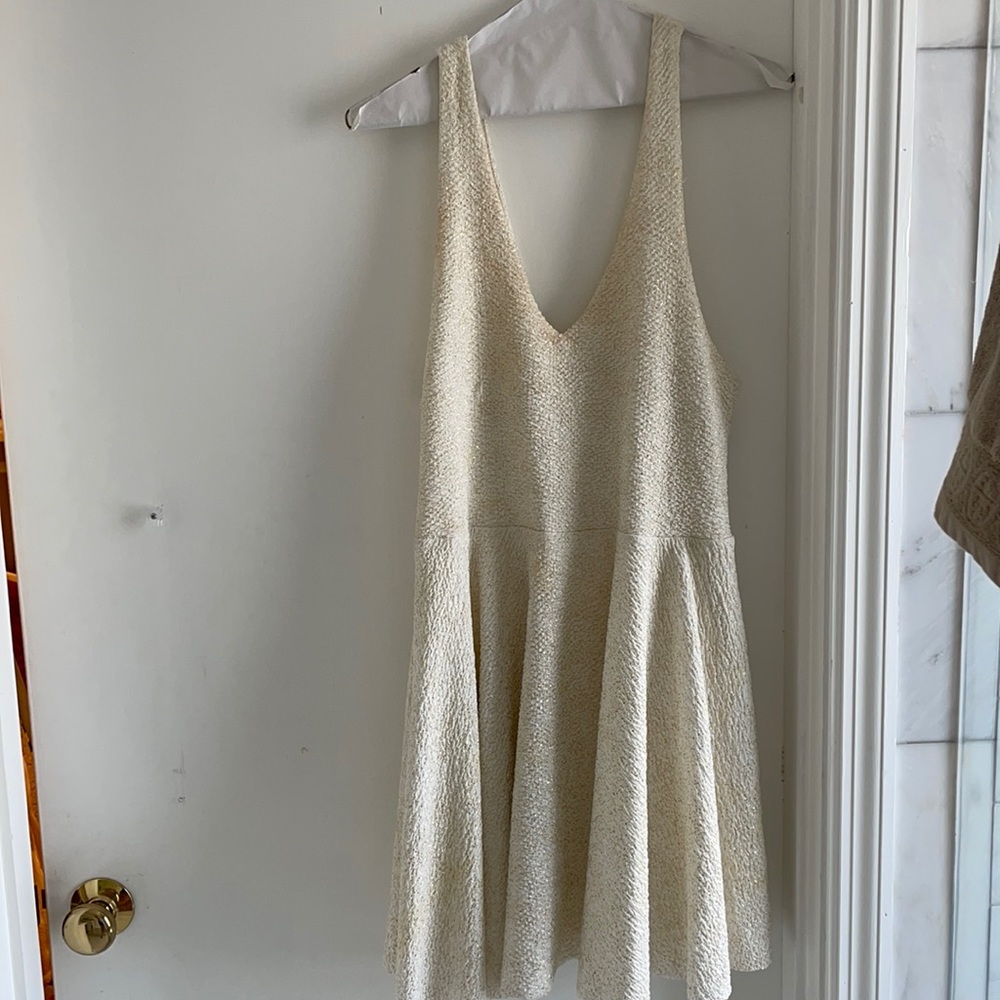 Gold and white sparkle dress very comfy